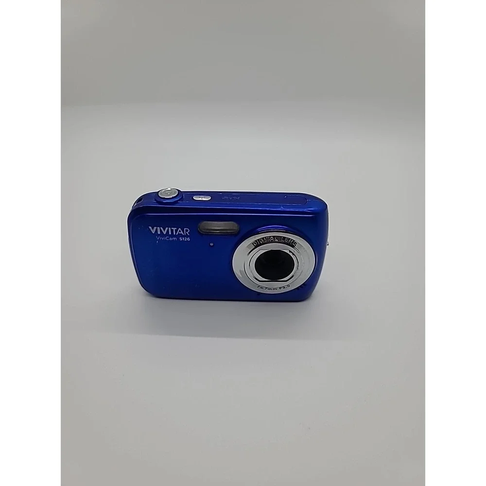 Vivitar ViviCam S126 Compact Digital Camera Blue Point and Shoot Tested